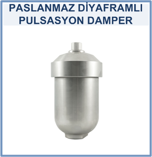Paslanmaz diyaframlı pulsasyon damperi